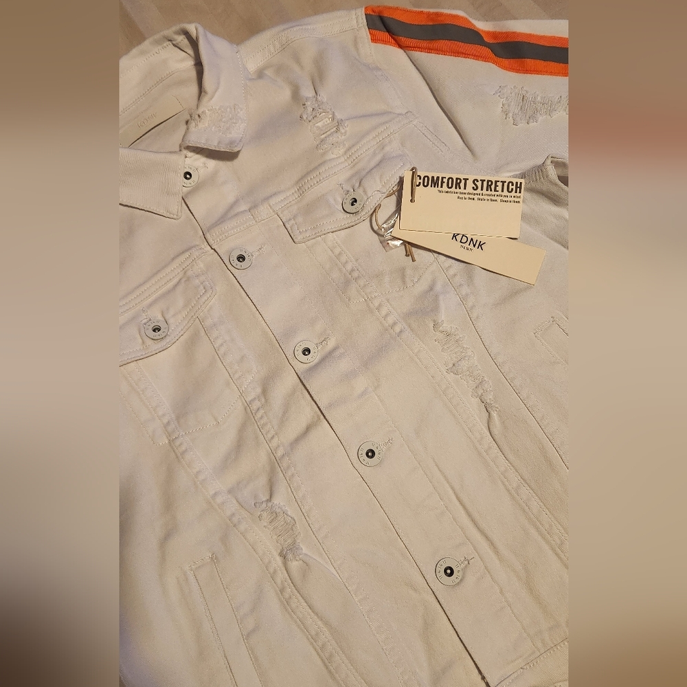 KDNK White Denim Jacket